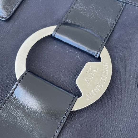 ANNE KLEIN PURSE LEATHER TRIM HANDBAG SHOULDER - Picture 11 of 11